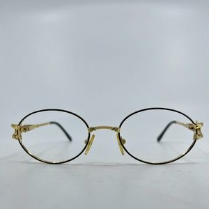 Roccobarocco 5838‎ 30 Eyeglasses Frames Round Silver Gold 51-19 H7102